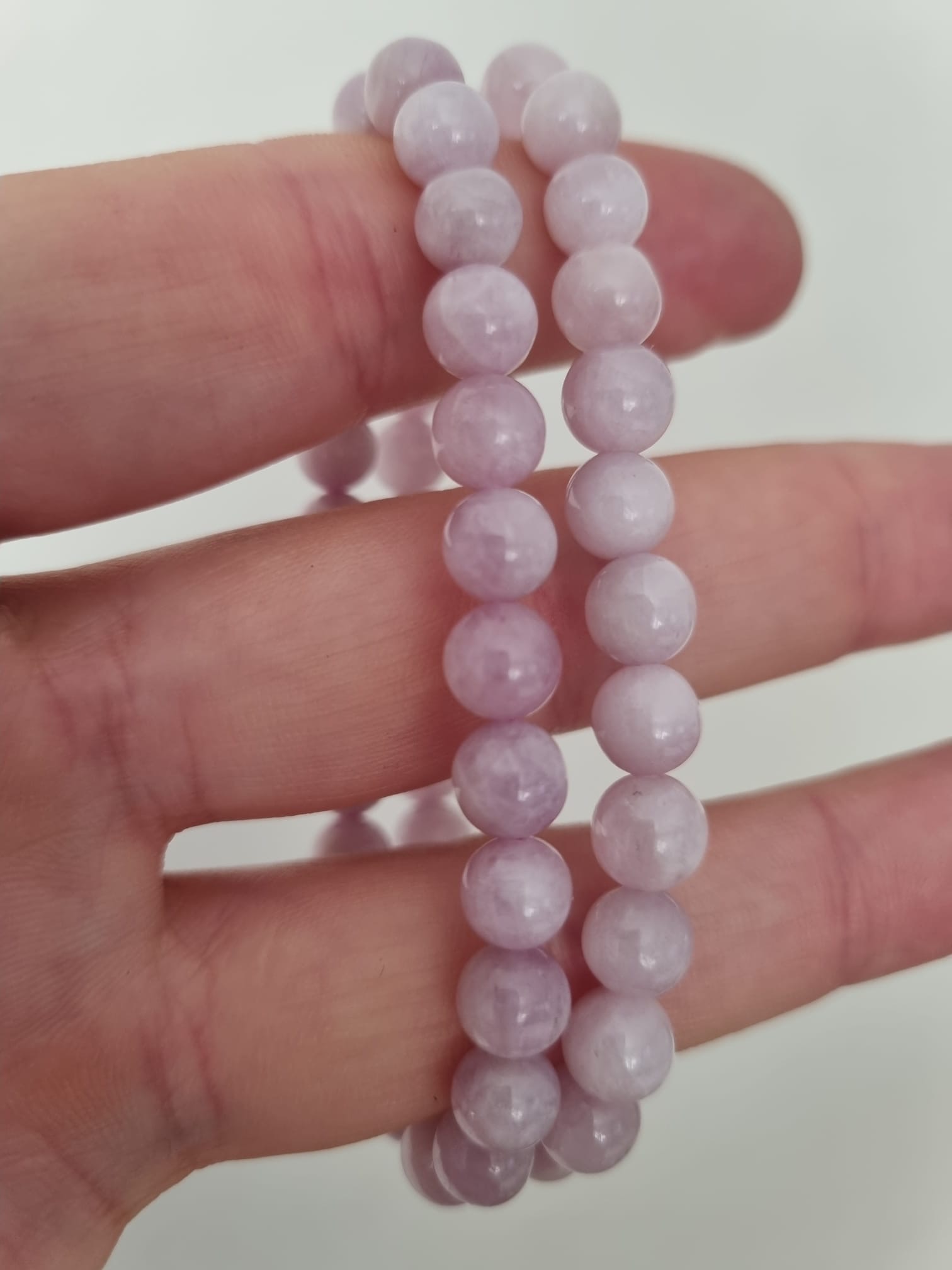 Doğal Kunzit Taşı Bileklik – 6-7 mm