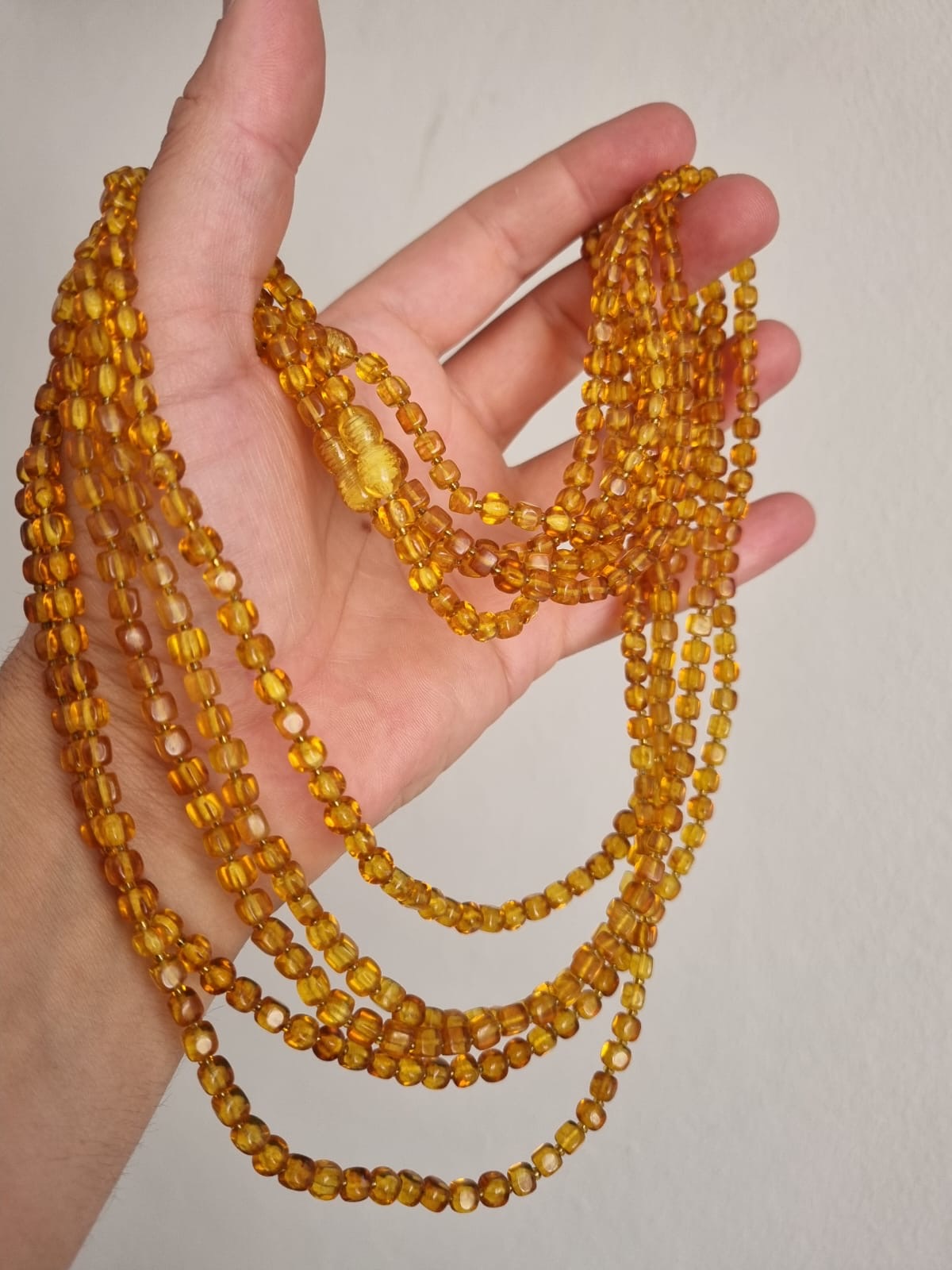 Bal Kehribar Küp Kolye 50cm Prime
