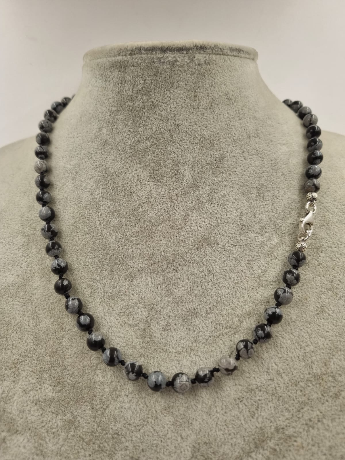 Karlı Obsidiyen 6mm/45cm