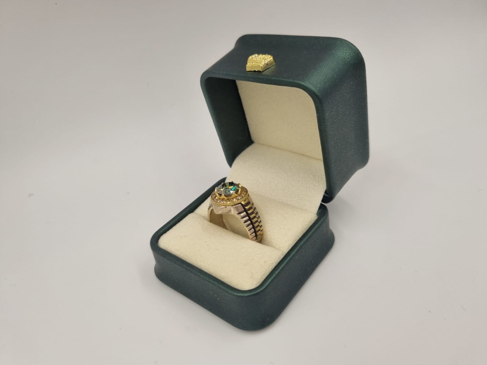 Moissanite Pırlantalı Gümüş Yüzük