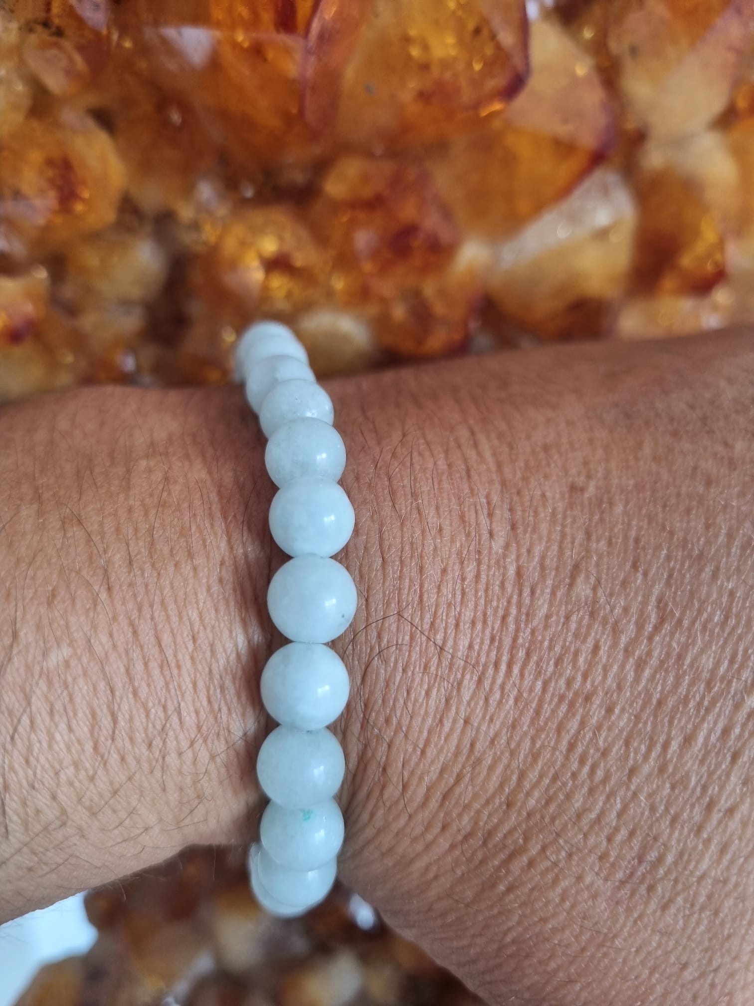 Larimar Yeşil 8mm Doğaltaş Bileklik