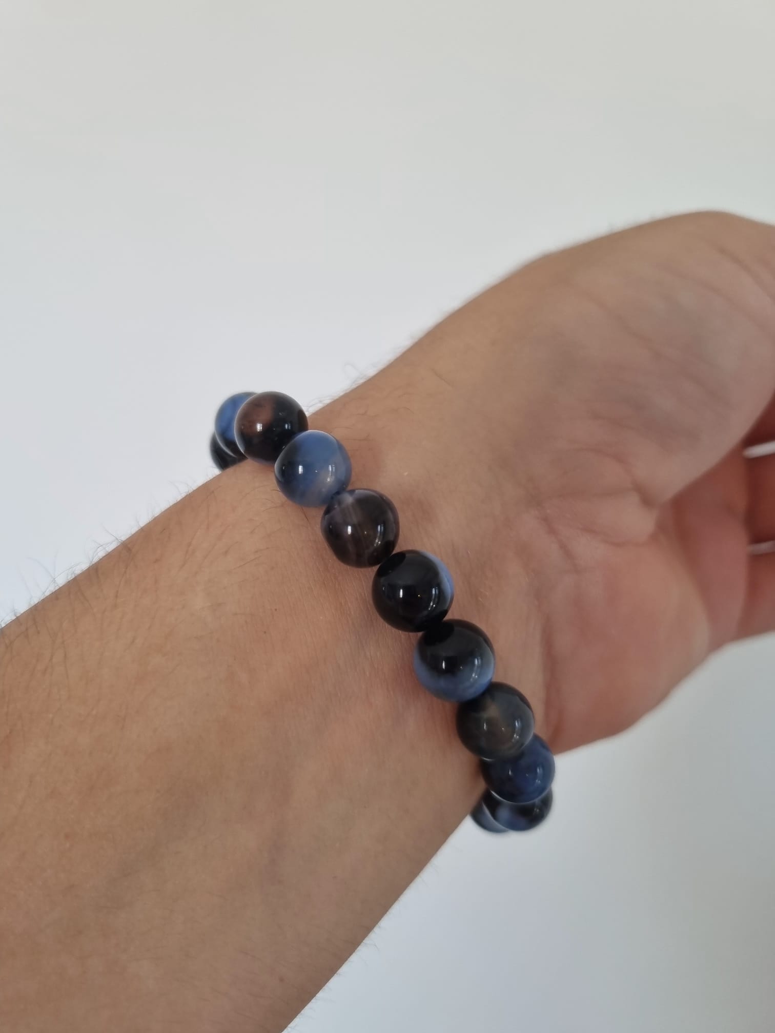 Mavi Akik 10mm Doğaltaş Bileklik