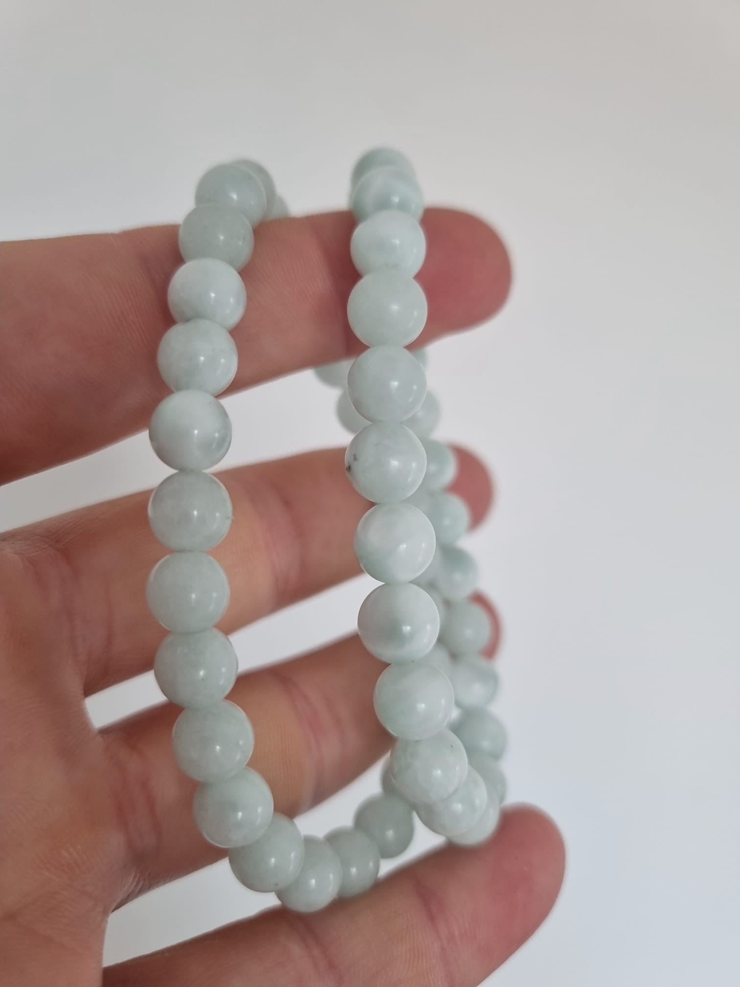Larimar Yeşil 8mm Doğaltaş Bileklik