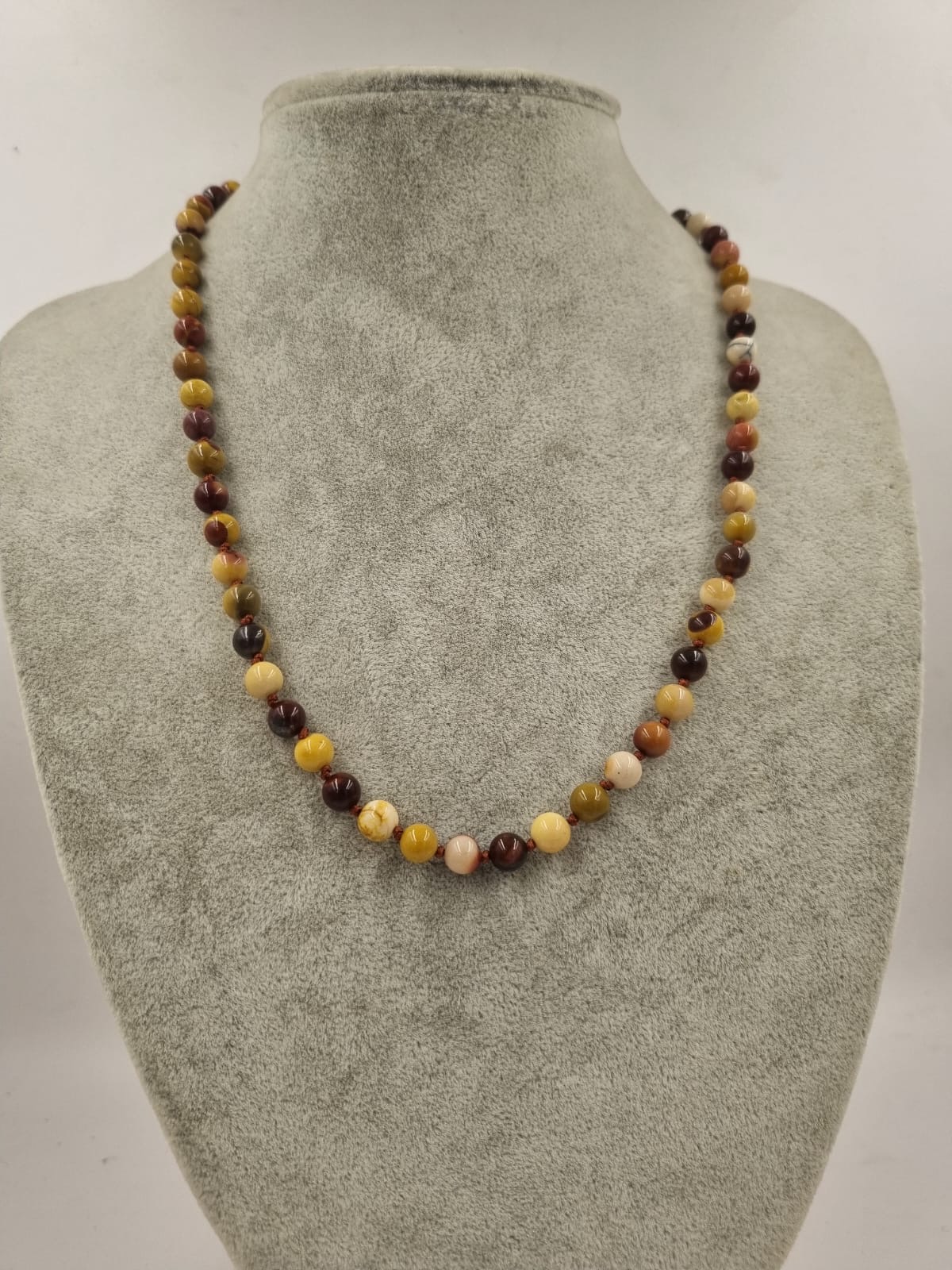 Mokaite Jasper 8mm/45cm kolye