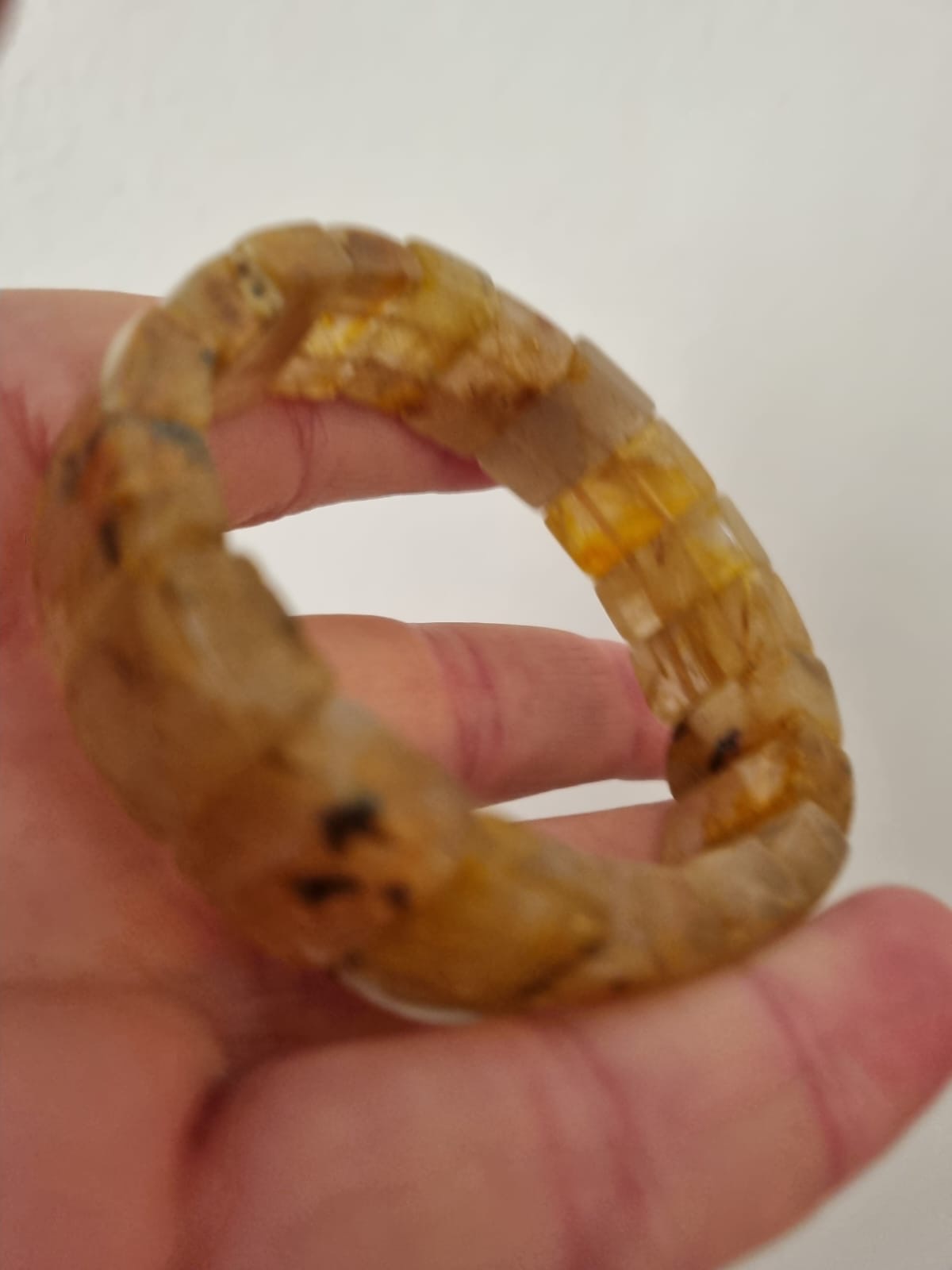 Golden Healer Bileklik – Fosilli Özel Kesim