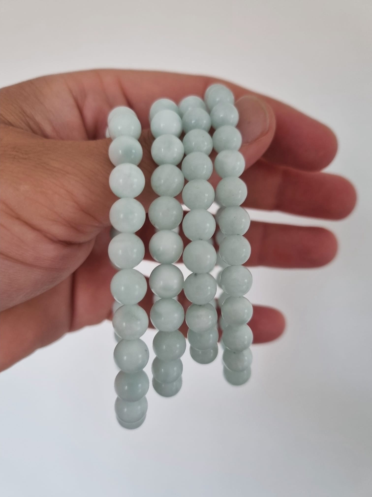 Larimar Yeşil 8mm Doğaltaş Bileklik