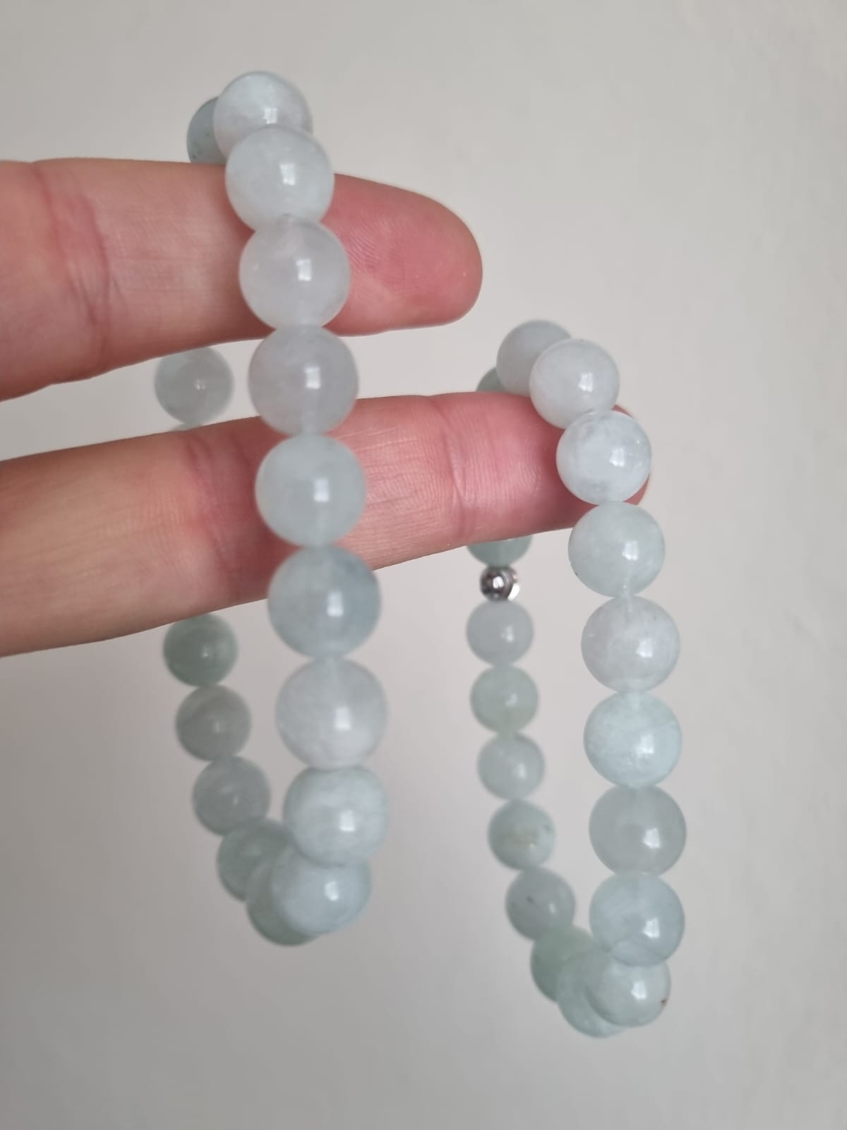 Beyaz Aquamarin 10mm Ruhsal Berraklık