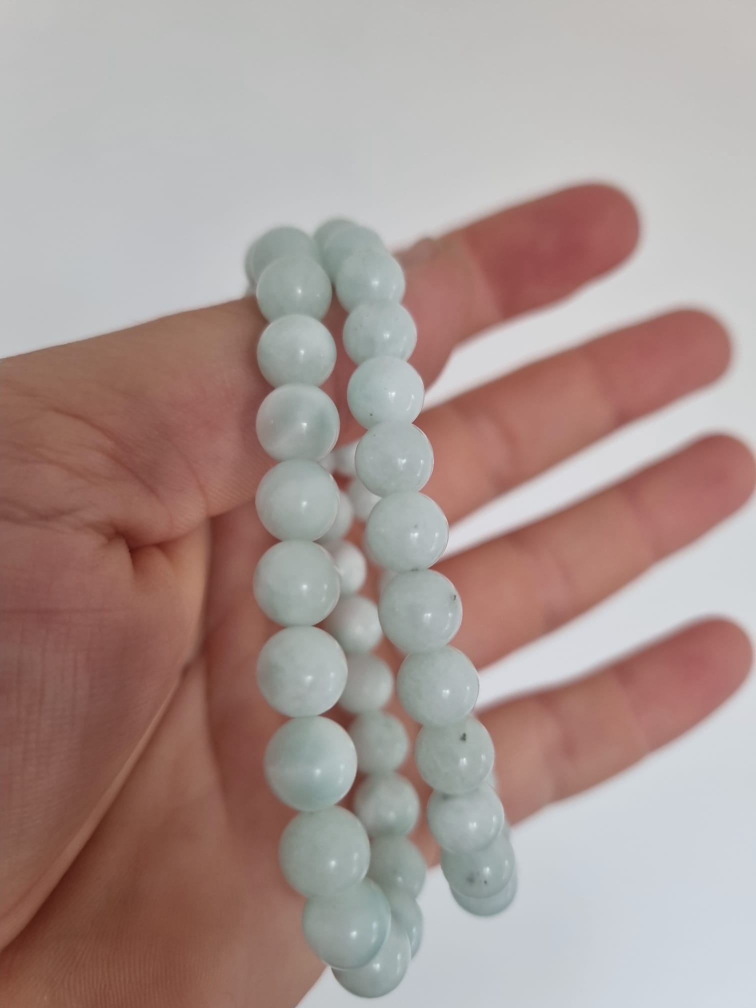 Larimar Yeşil 8mm Doğaltaş Bileklik