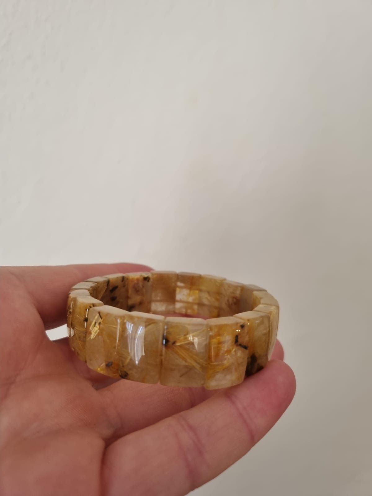 Golden Healer Bileklik – Fosilli Özel Kesim