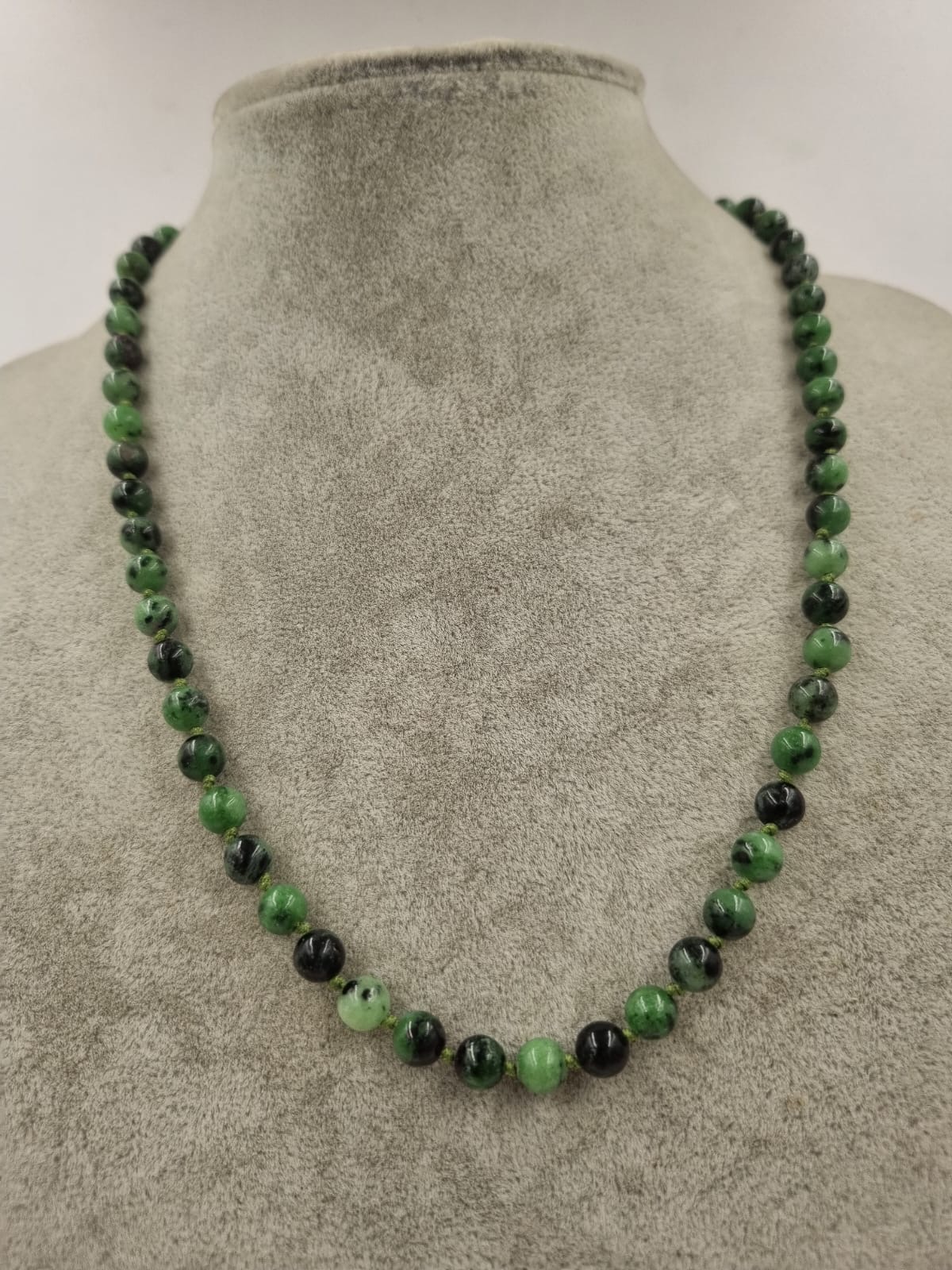 Ruby Ziosite 6mm/45cm Kolye