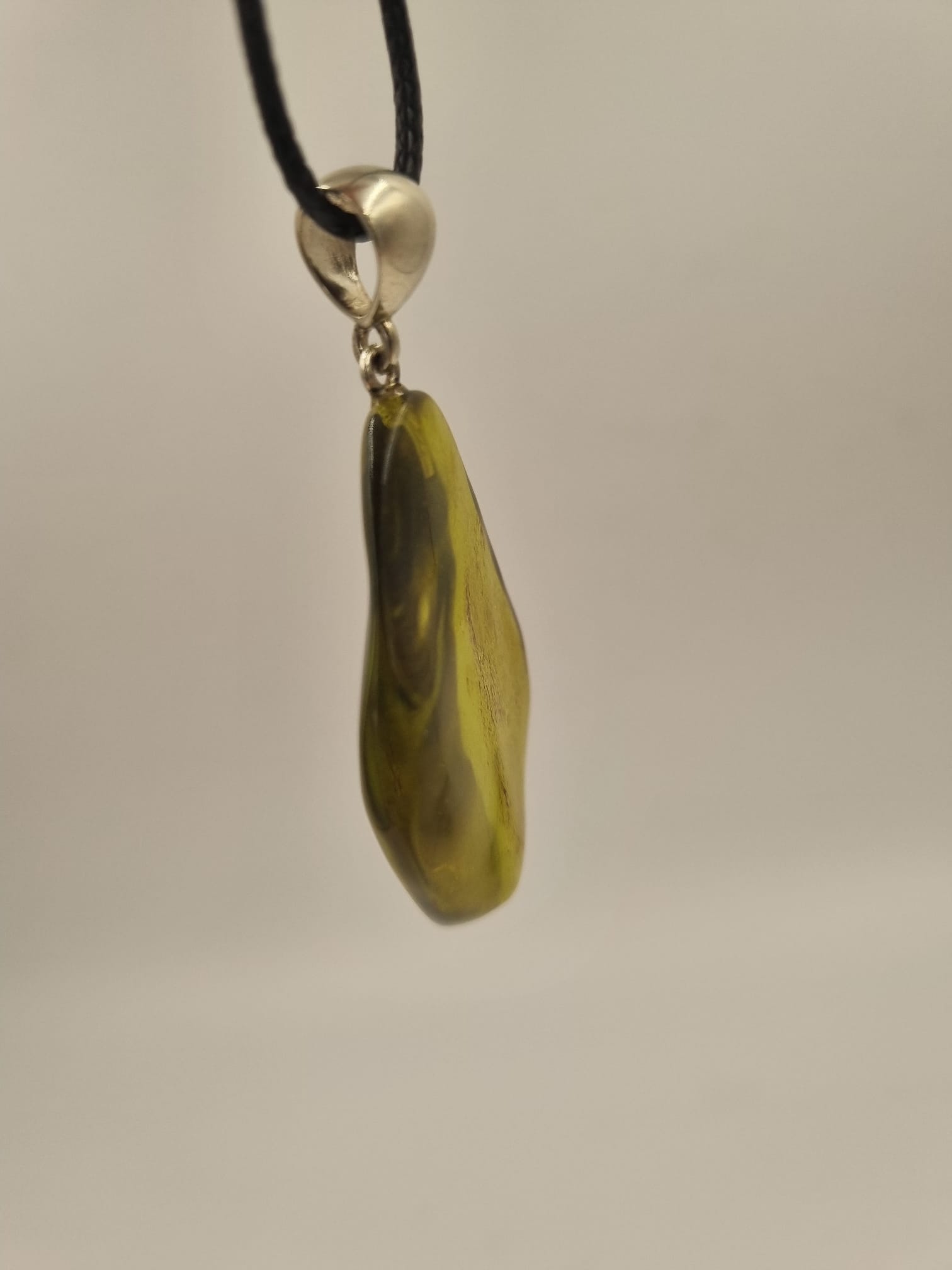 Sarı Kehribar Kolye Ucu