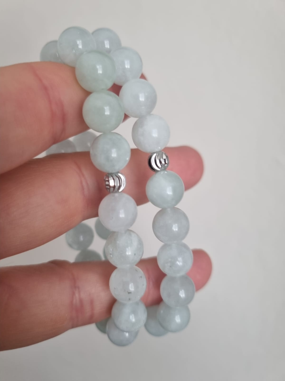 Beyaz Aquamarin 10mm Ruhsal Berraklık