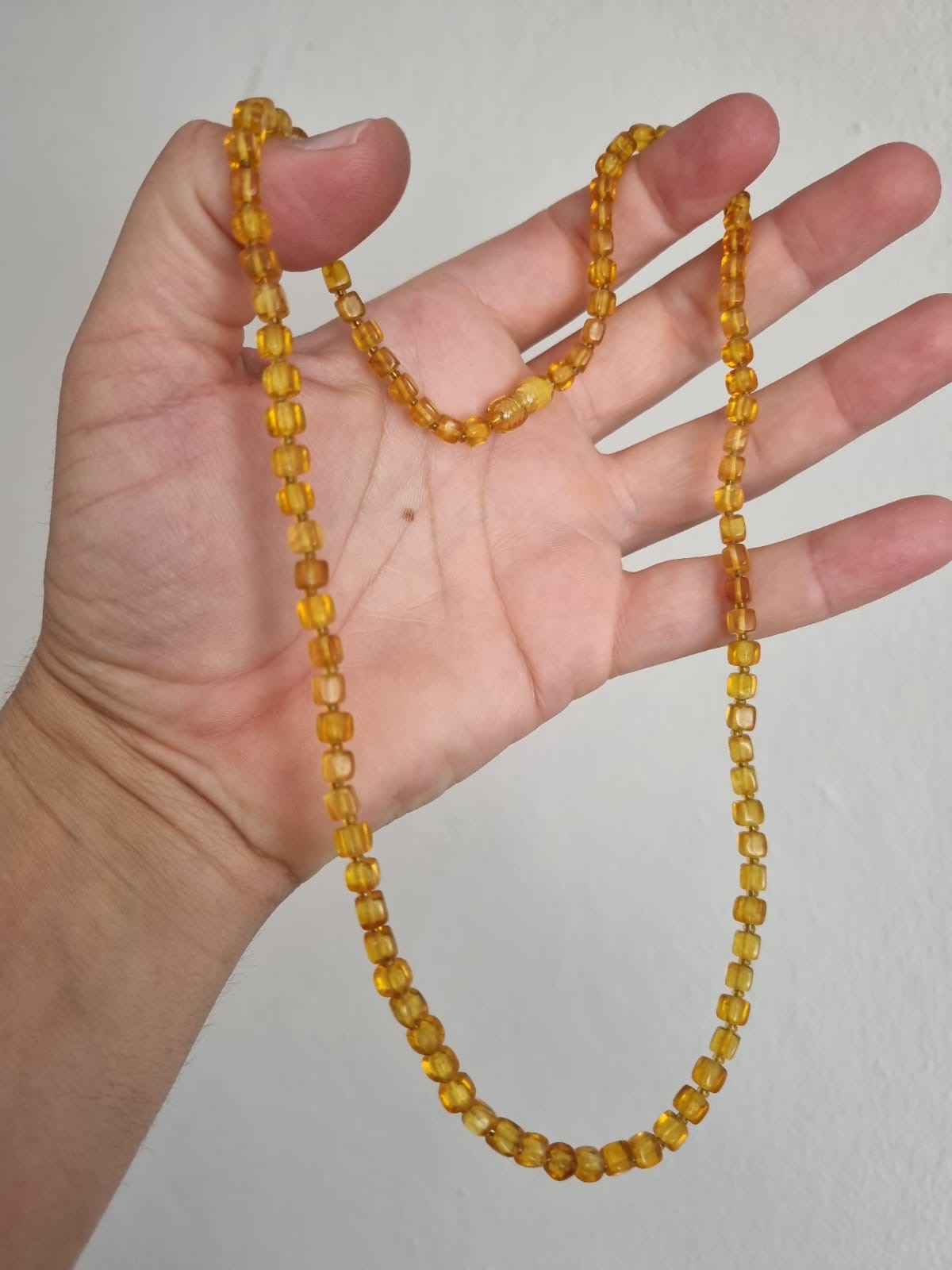 Bal Kehribar Küp Kolye 50cm Prime