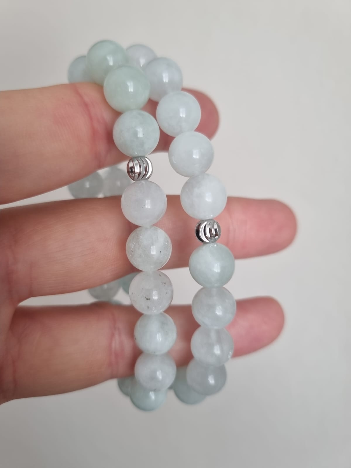 Beyaz Aquamarin 10mm Ruhsal Berraklık