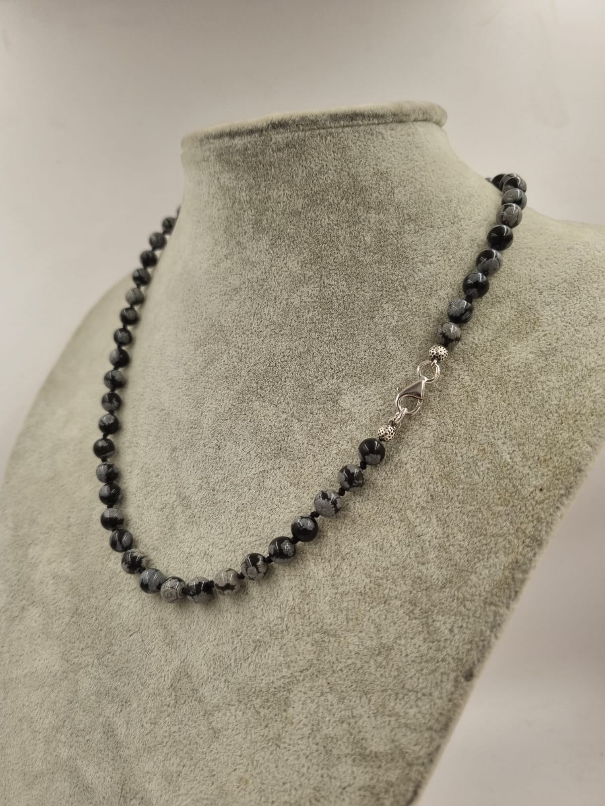 Karlı Obsidiyen 6mm/45cm