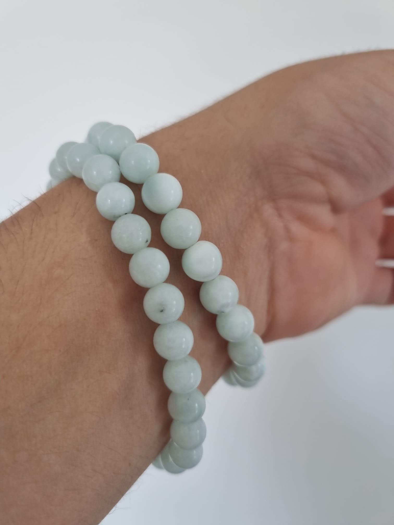 Larimar Yeşil 8mm Doğaltaş Bileklik