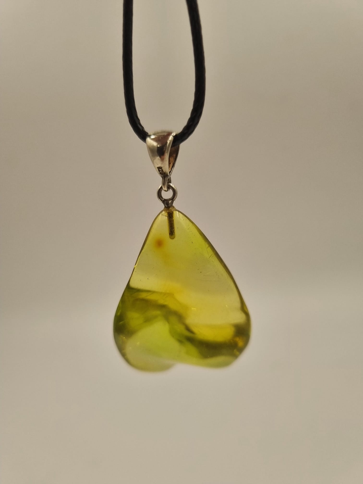 Sarı Kehribar Kolye Ucu