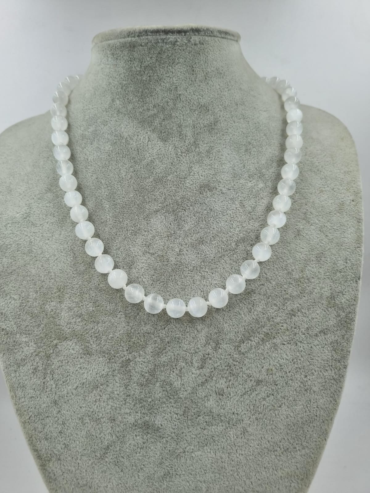 Selenit 10mm/45cm Kolye 