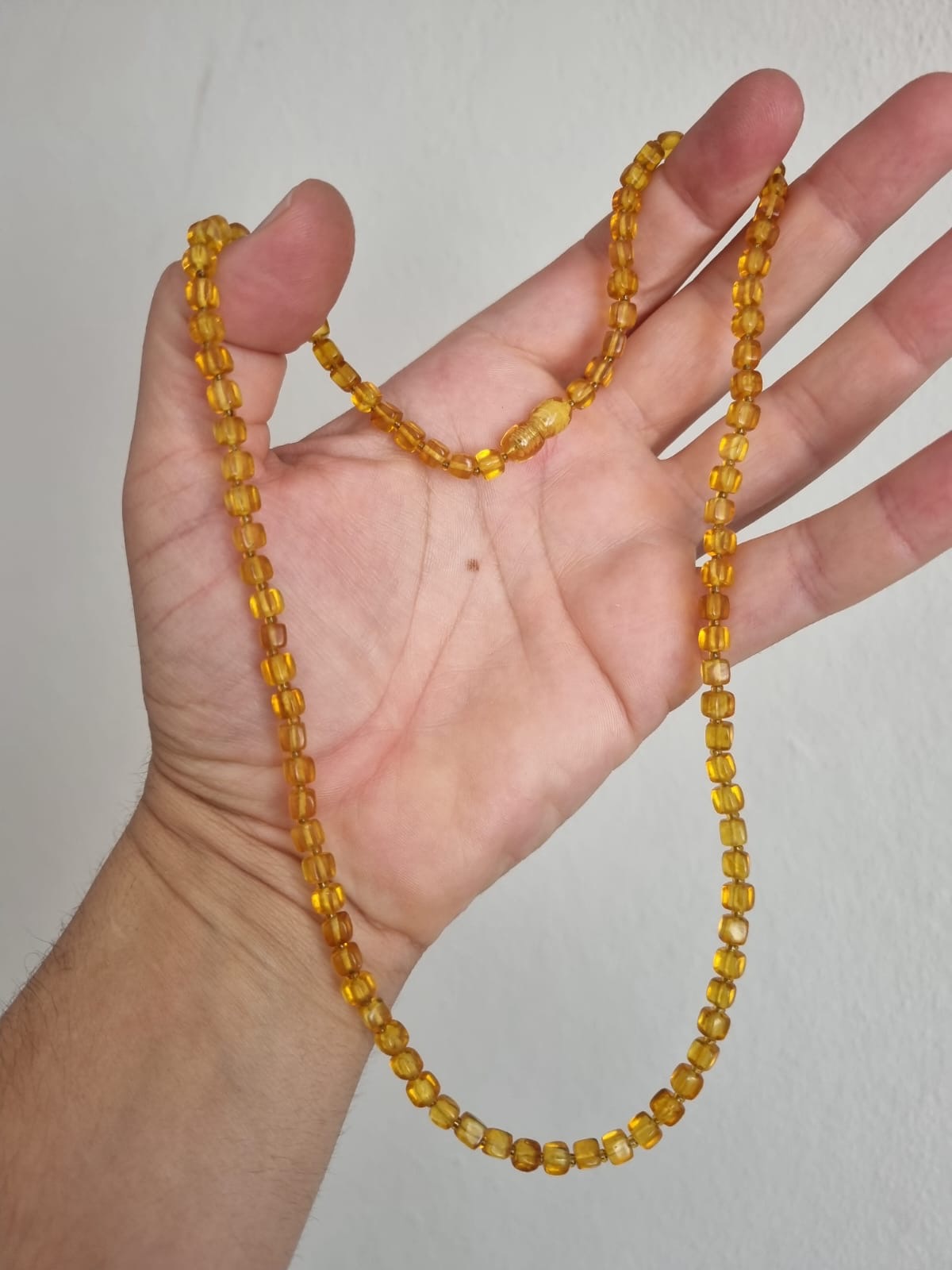 Bal Kehribar Küp Kolye 50cm Prime