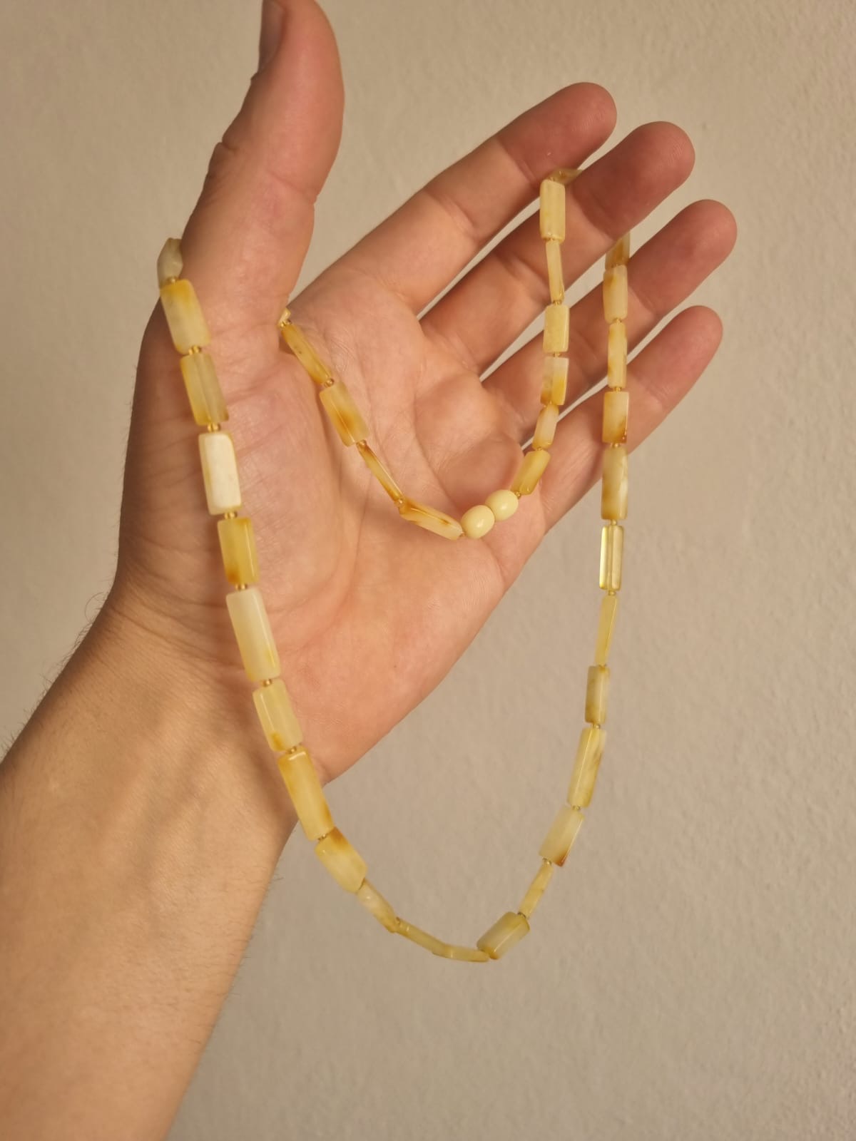 Kehribar Kolye 55cm