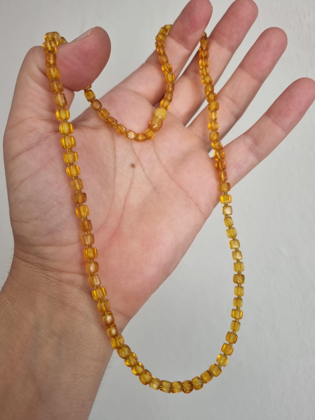 Bal Kehribar Küp Kolye 50cm Prime