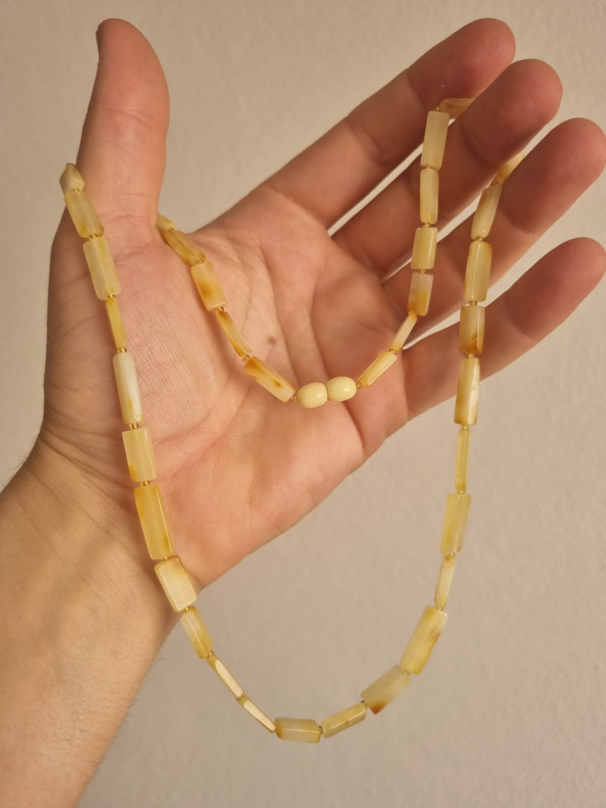 Kehribar Kolye 55cm