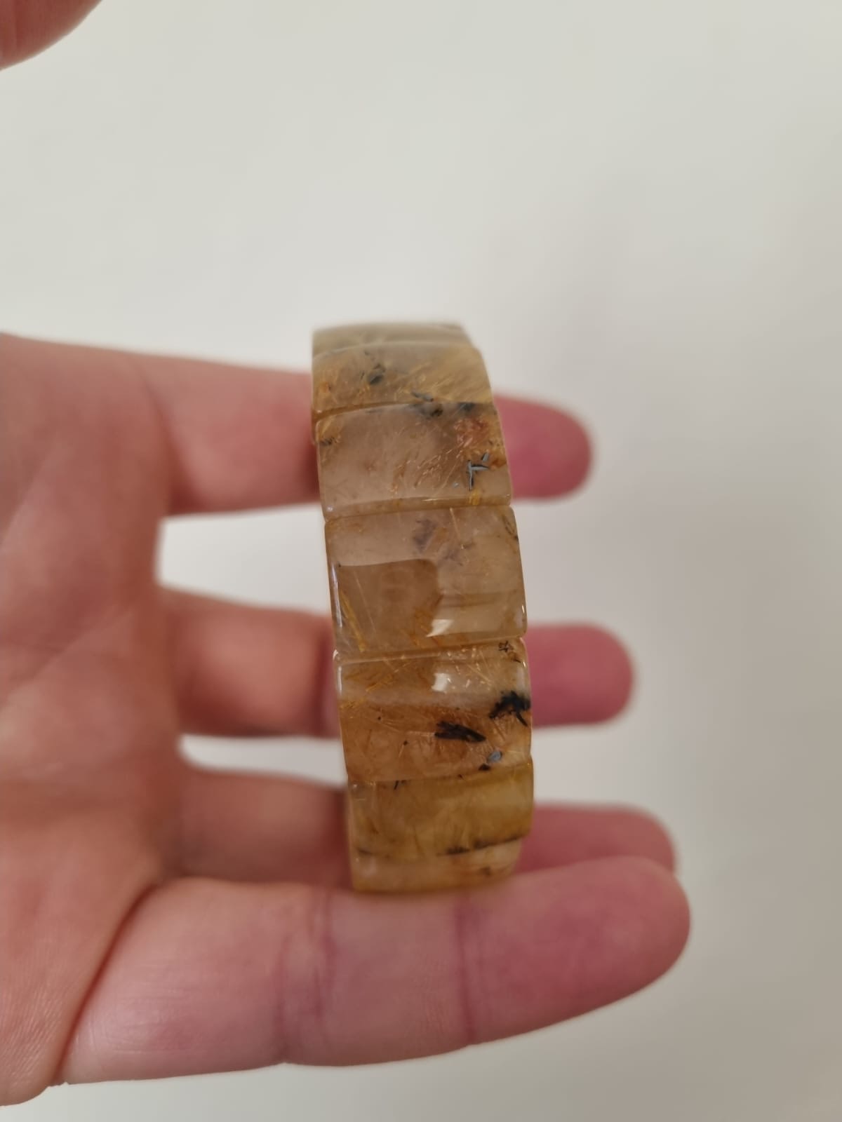 Golden Healer Bileklik – Fosilli Özel Kesim