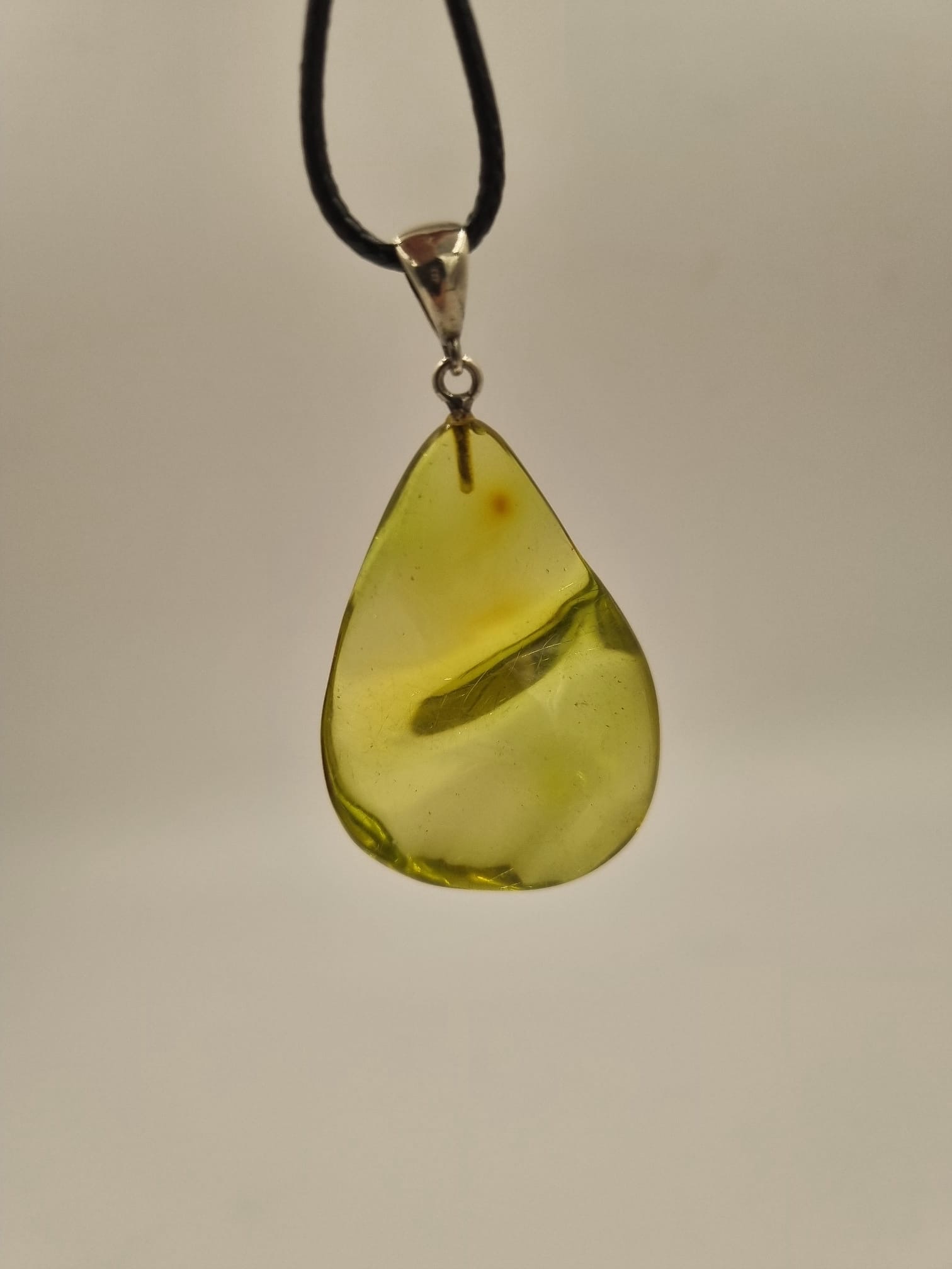 Sarı Kehribar Kolye Ucu