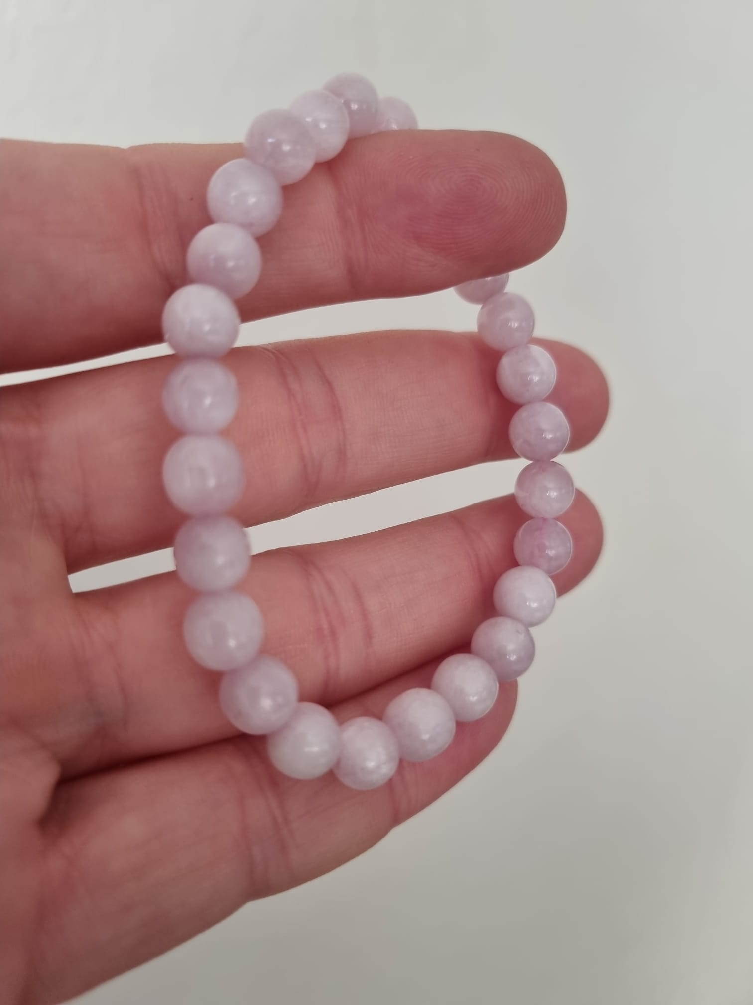 Doğal Kunzit Taşı Bileklik – 6-7 mm