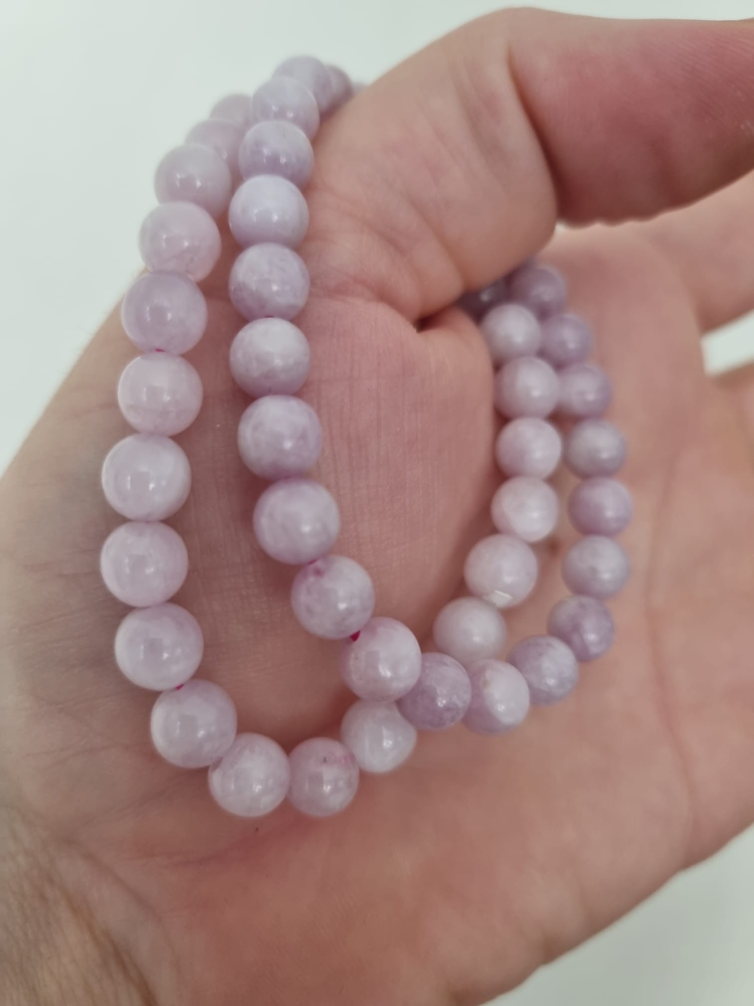 Doğal Kunzit Taşı Bileklik – 6-7 mm