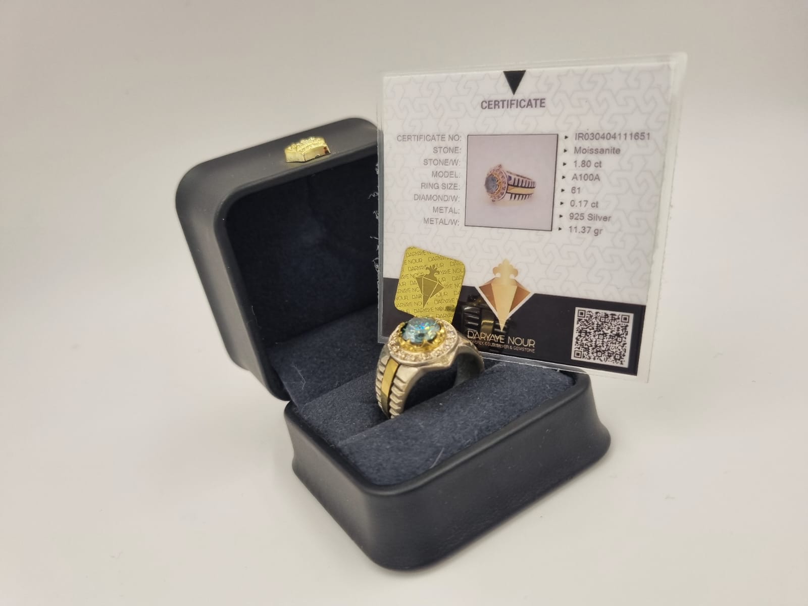 Mossanite Kristali Pırlanta-Gümüş