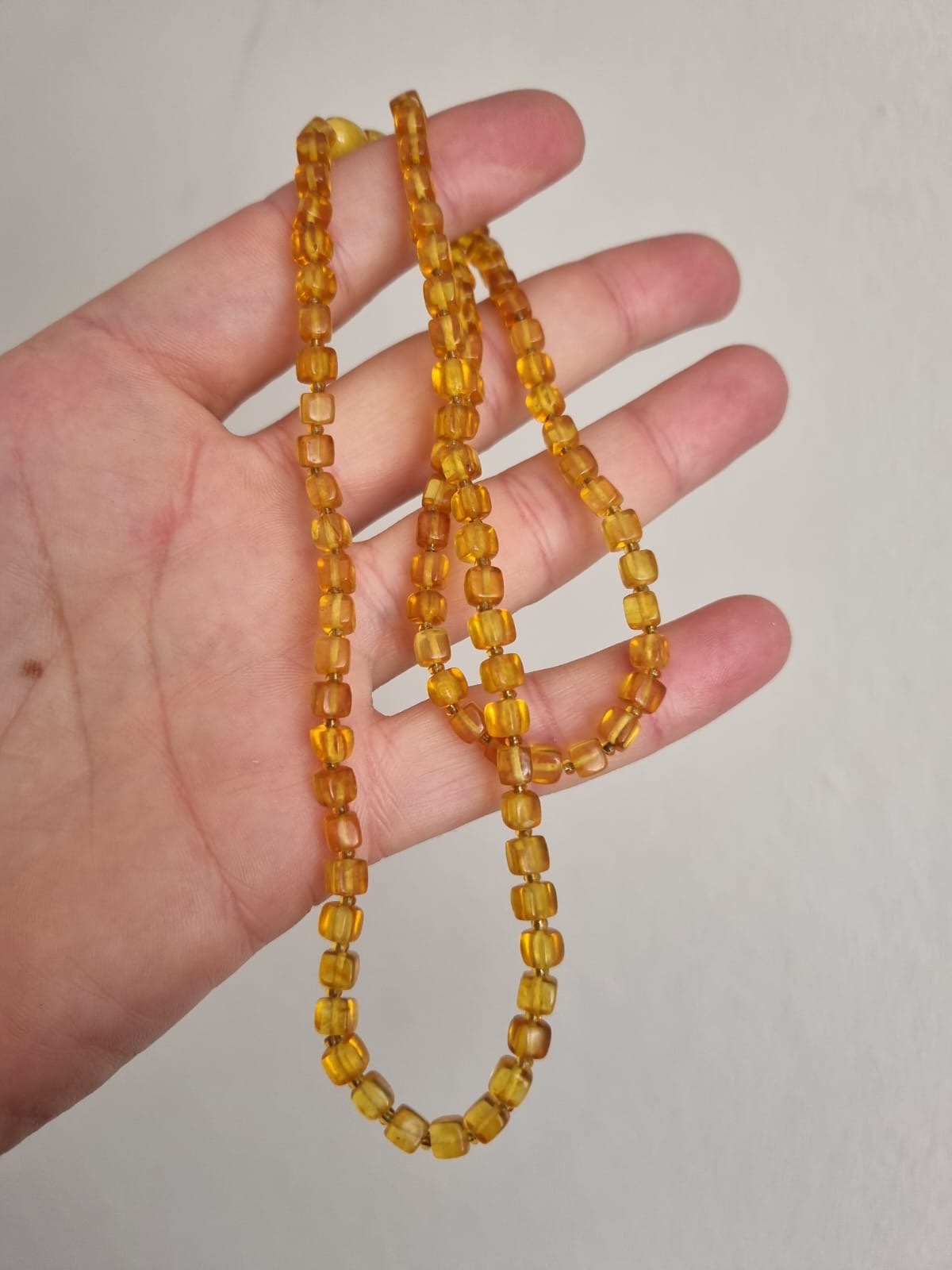 Bal Kehribar Küp Kolye 50cm Prime