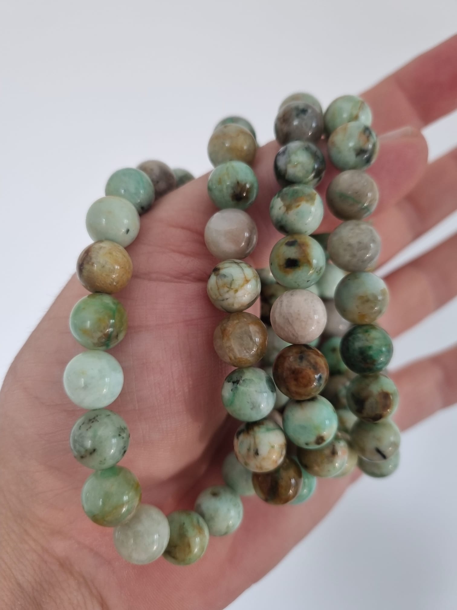 Krizokol 10mm Nörolog Doğal Taş Bileklik