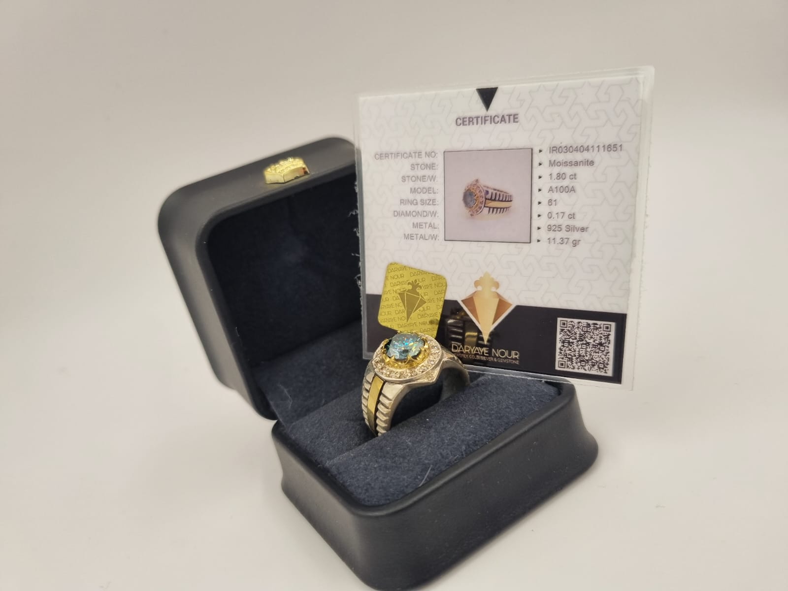 Mossanite Kristali Pırlanta-Gümüş