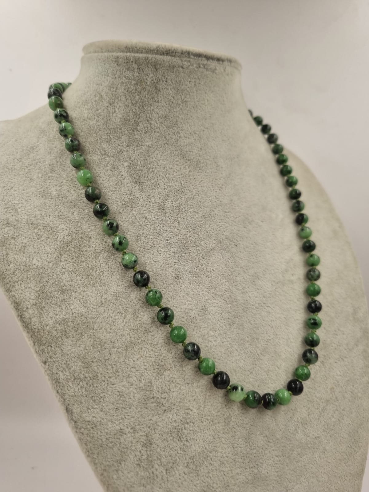 Ruby Ziosite 6mm/45cm Kolye