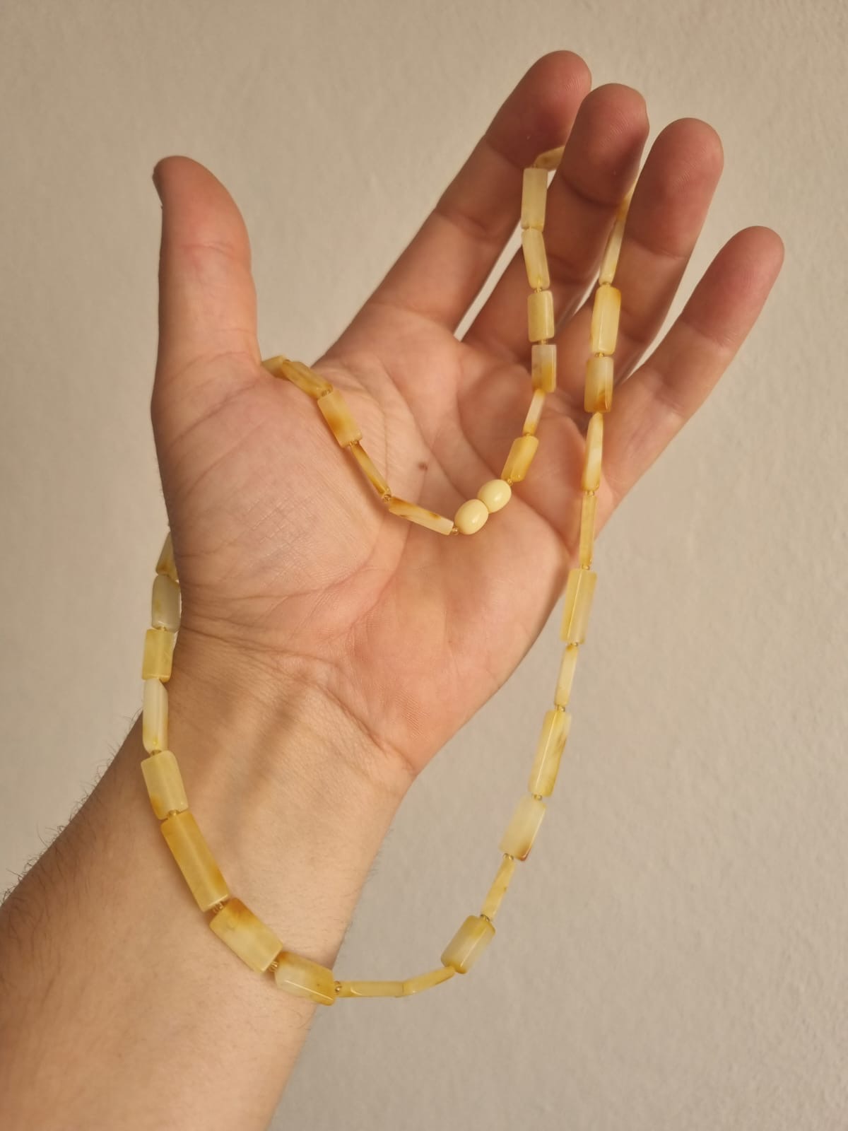 Kehribar Kolye 55cm