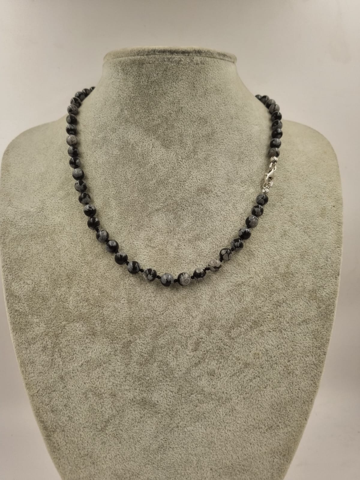 Karlı Obsidiyen 6mm/45cm