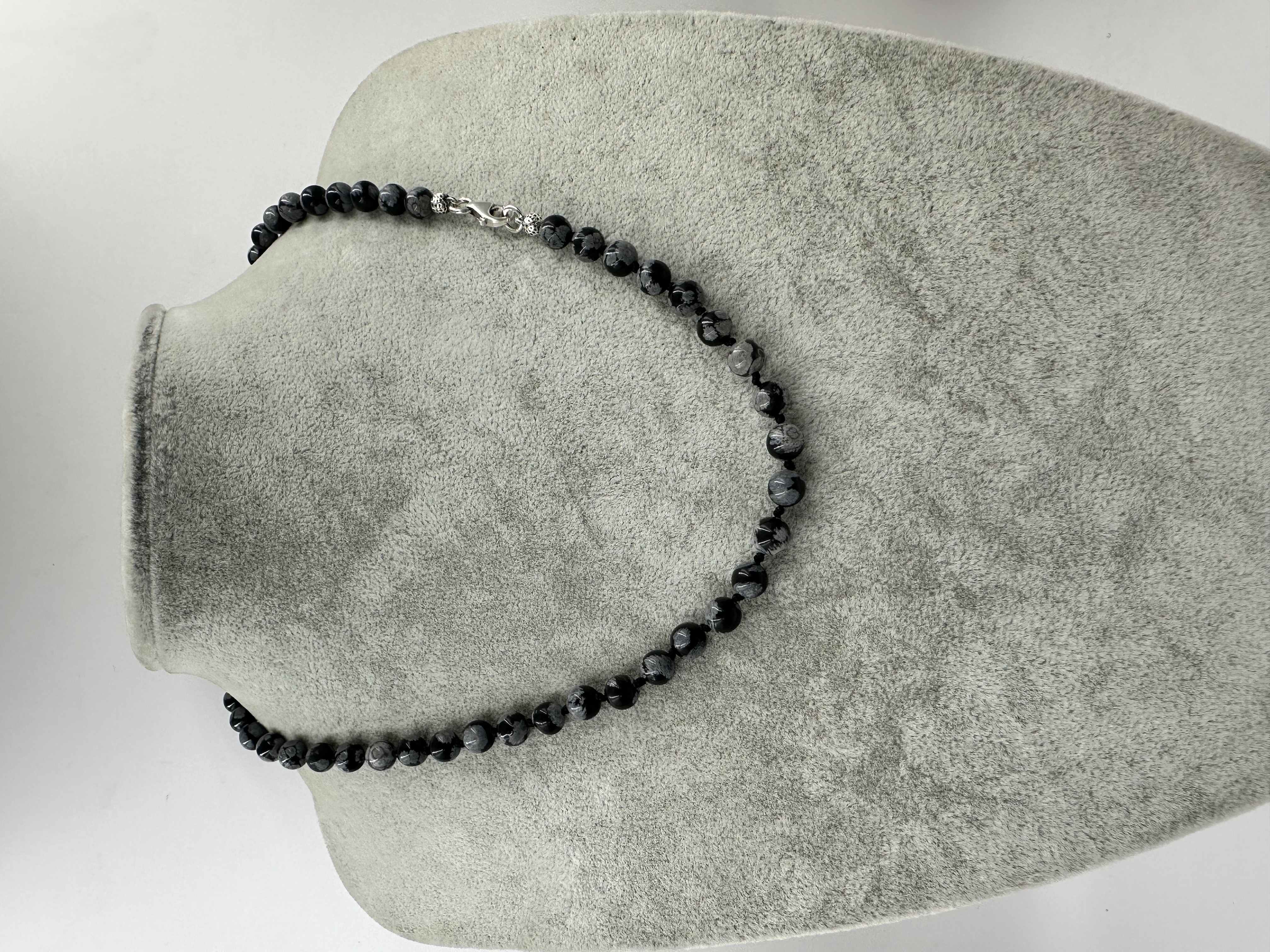 Karlı Obsidiyen 6mm/45cm