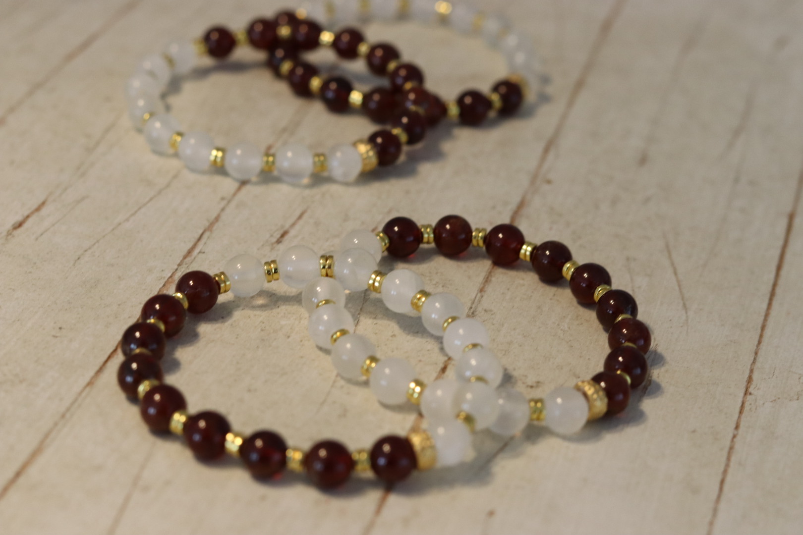 Garnet ve Selenit 8mm