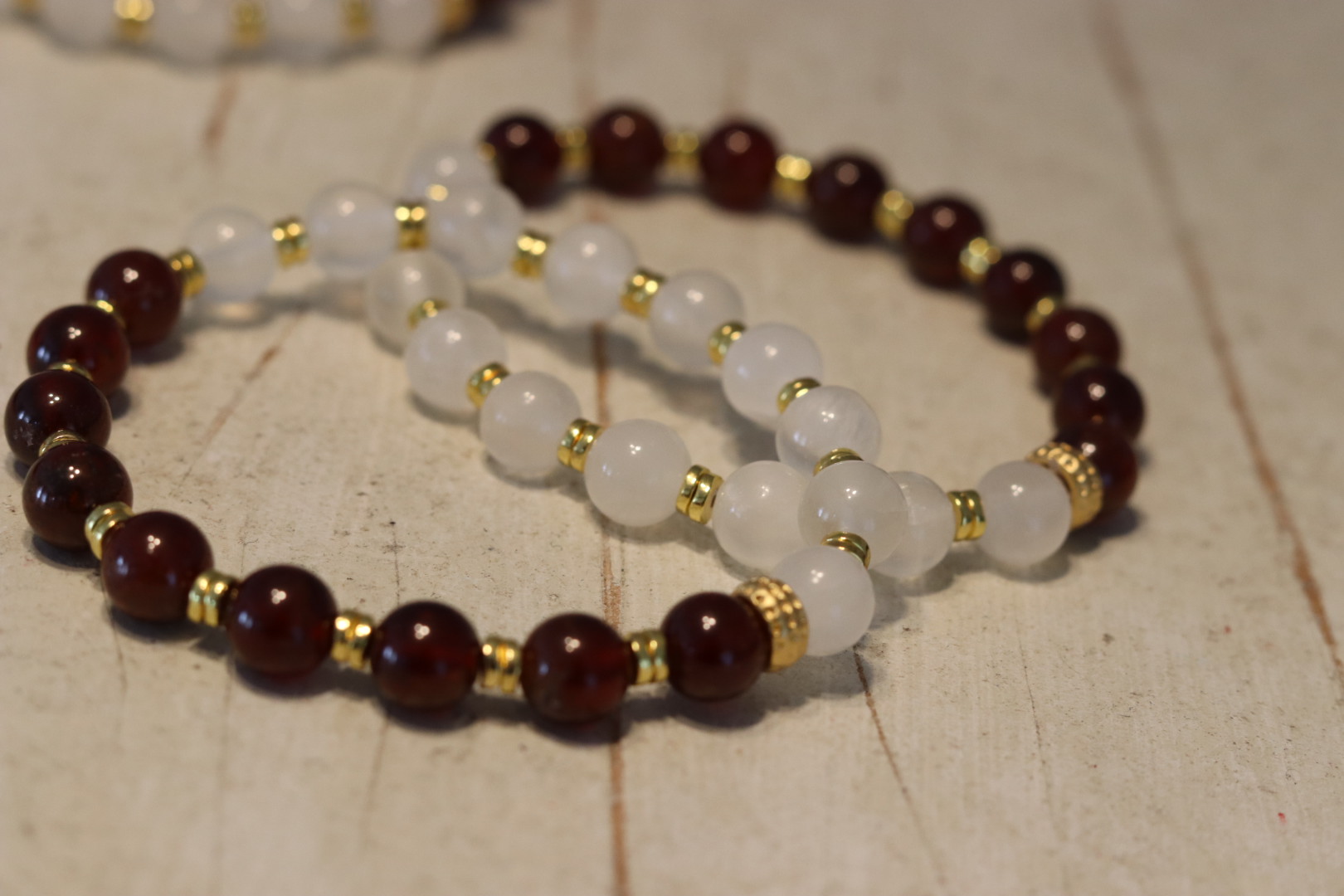 Garnet ve Selenit 8mm