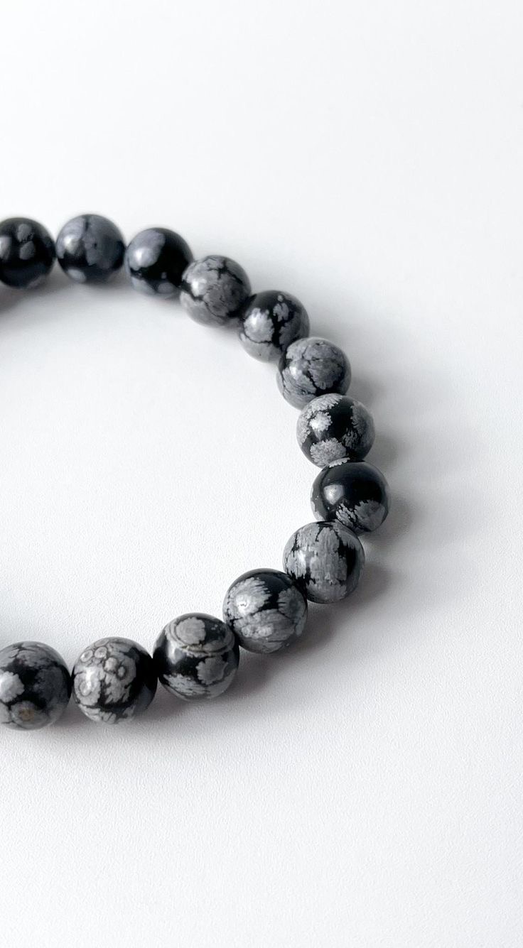 Karlı Obsidiyen 8mm