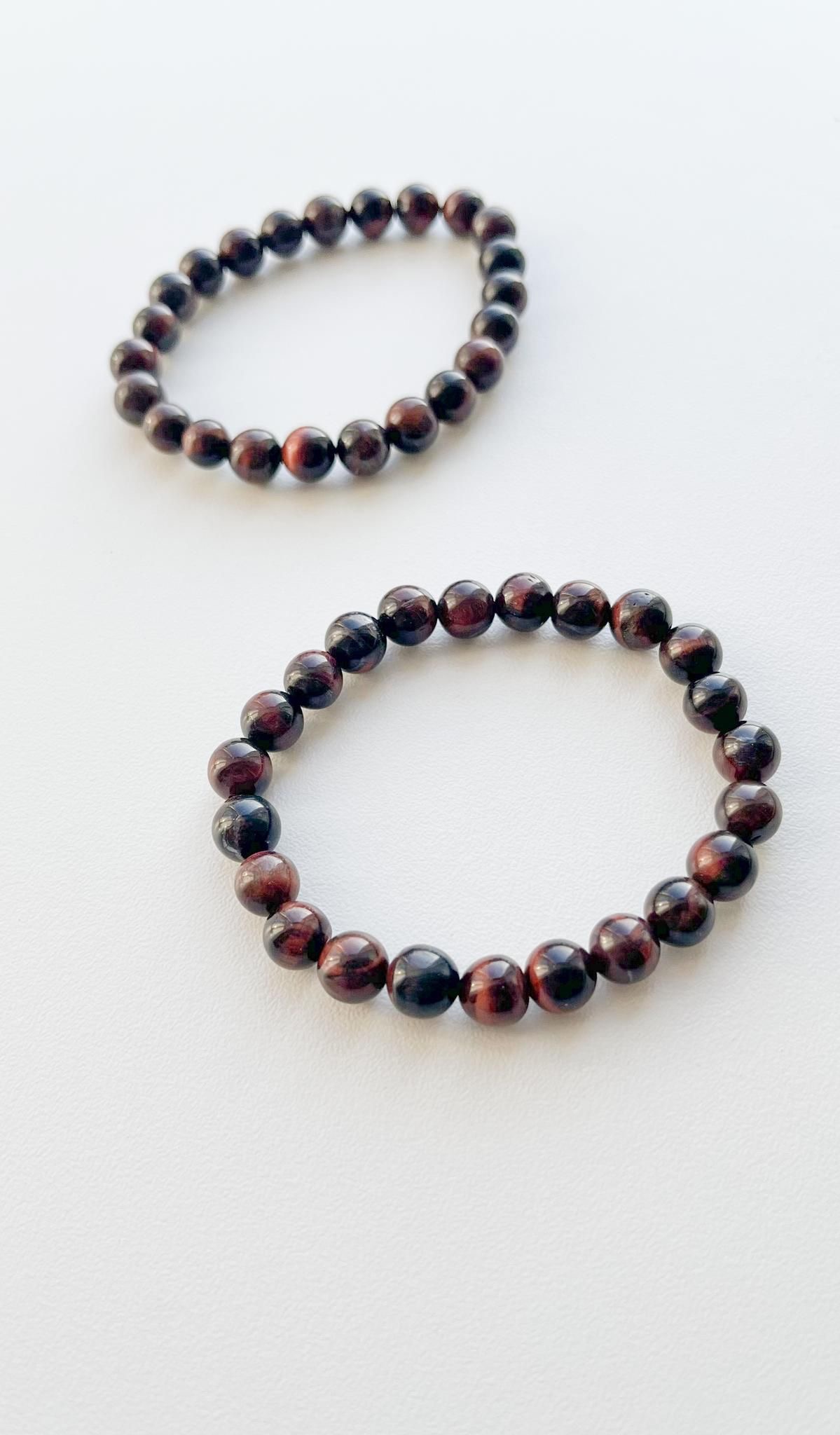 Kırmızı Kaplan Gözü Bileklik – 8 mm