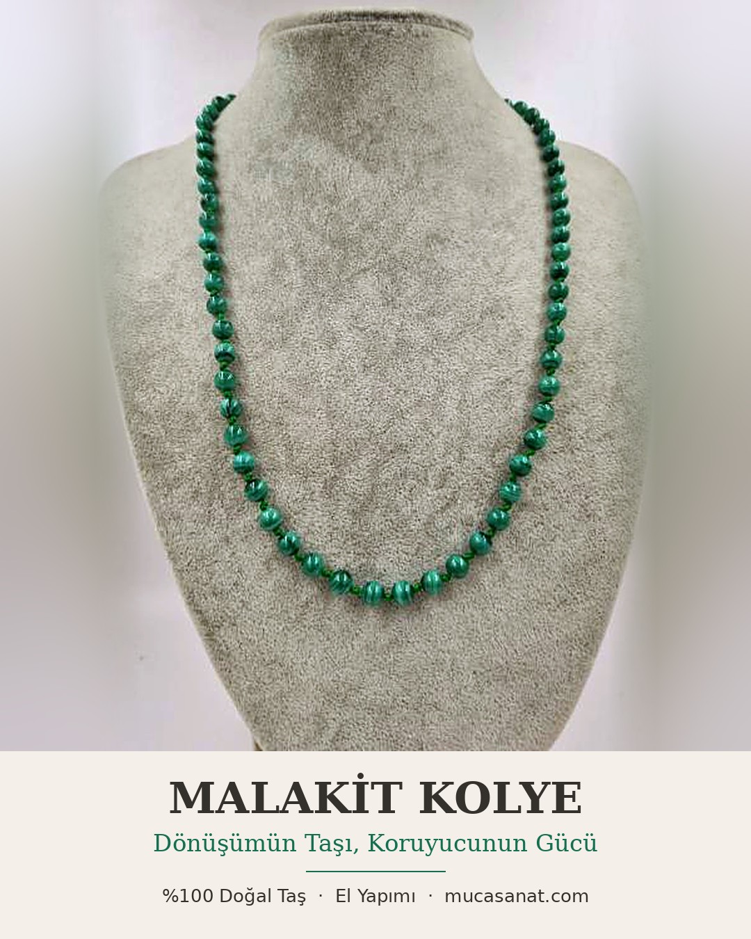 Malahit Kolye 6mm/50cm
