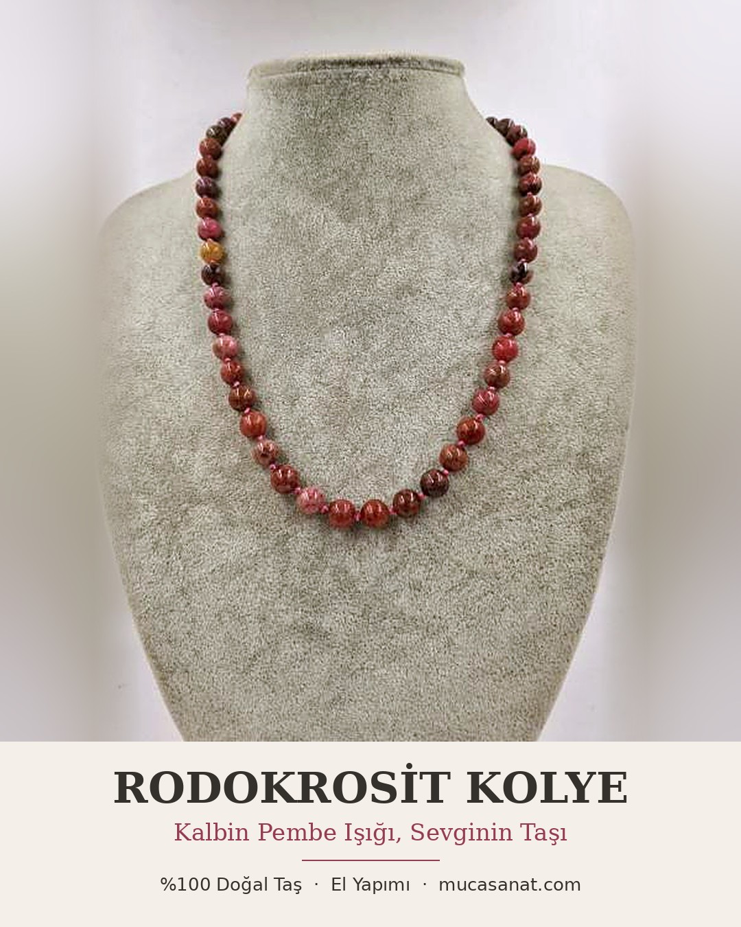 Rodokrosit Kolye 8mm/45cm
