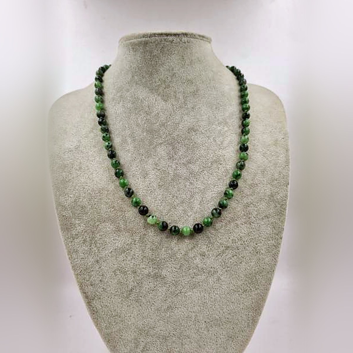 Ruby Ziosite Kolye 6mm/45cm