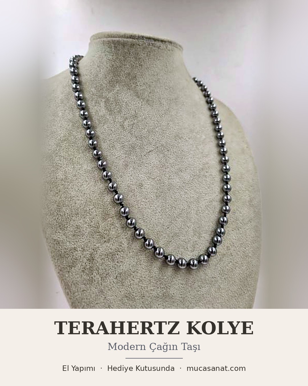 Terahertz Doğaltaş Kolye 6mm/45cm