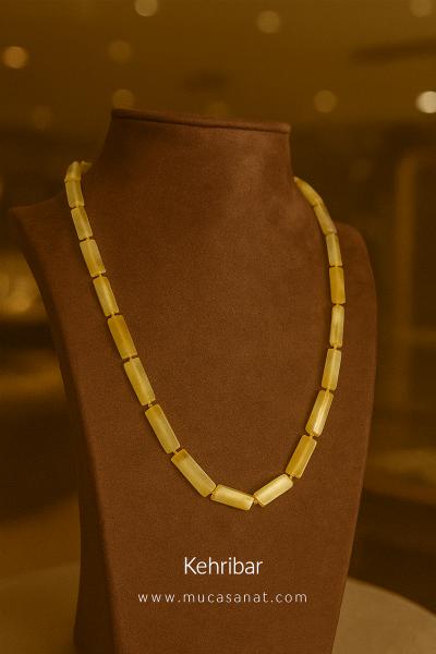 Kehribar Kolye 55cm