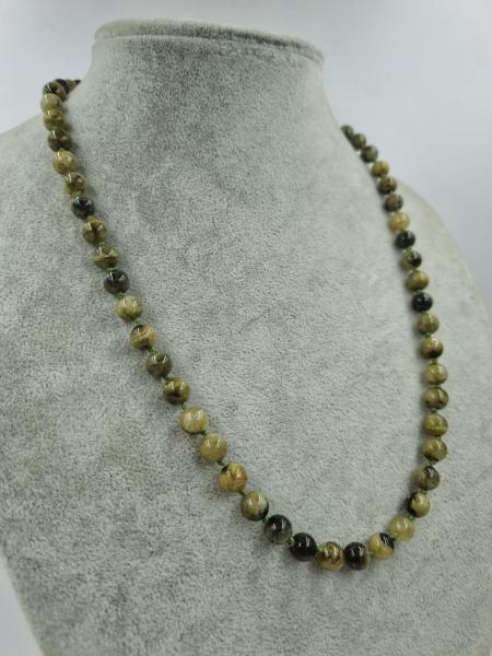 Yeşil Turmalin 8mm/45cm Kolye