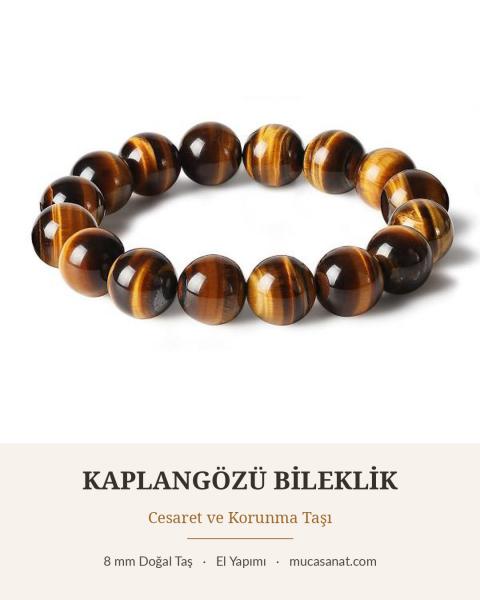 Kaplangözü 8mm Doğal Taş Bileklik