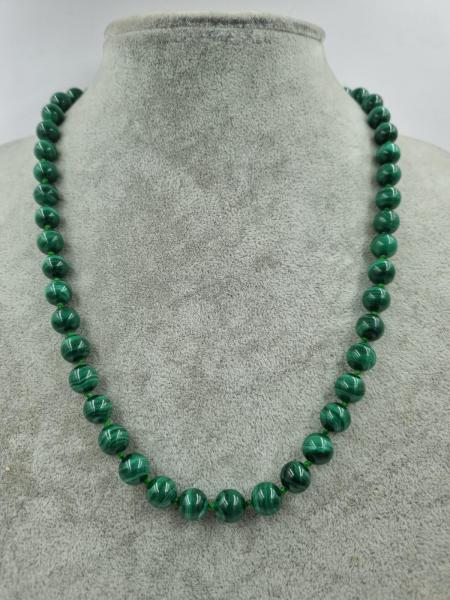 Malahit 8mm/50cm Gümüş